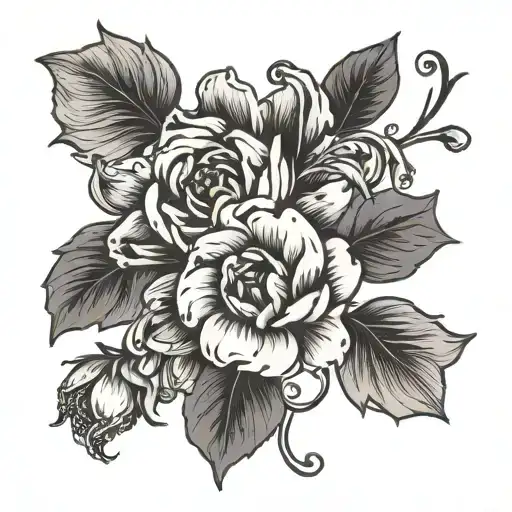 January And March Birth Flowers Intertwined