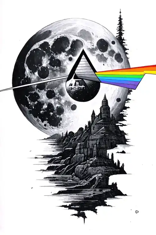 Pink Floyd Prism And Moon And The Wall