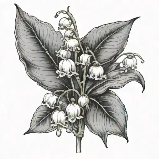 Lily Of The Valley Flower Line Drawing