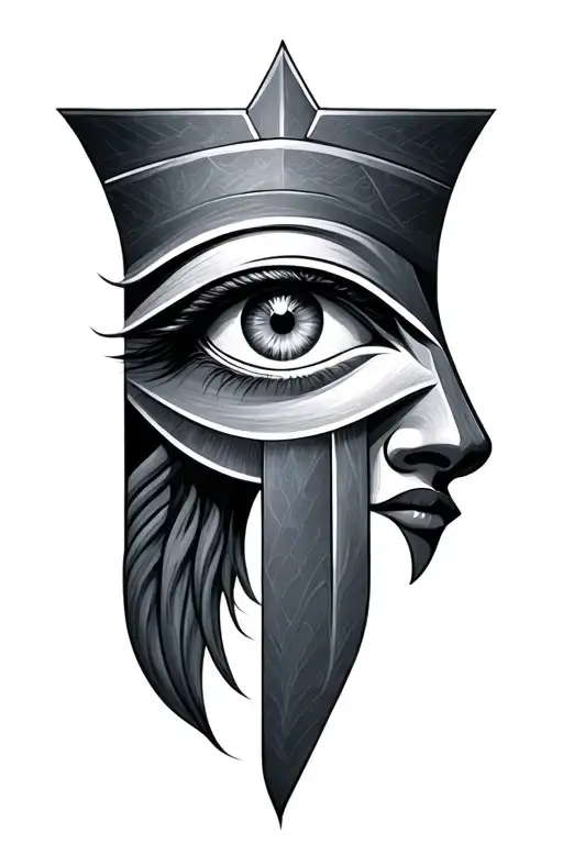 Eye Of Horus Portrait Looking