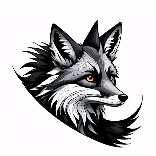 Minimalist One-line Fox