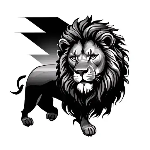 Flag Morphing Lion Surrounded
