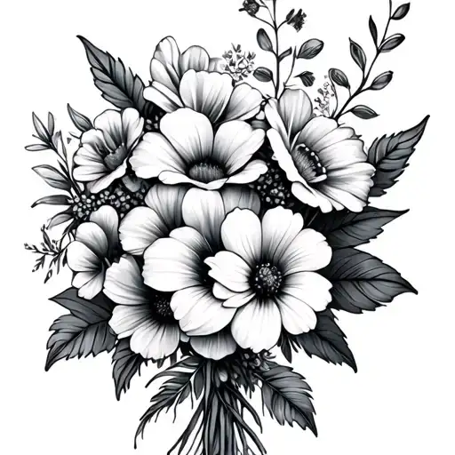 Flowers July Birth Flower Bouquet