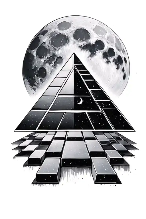 Pink Floyd Prism Pyramid Bricks Moon