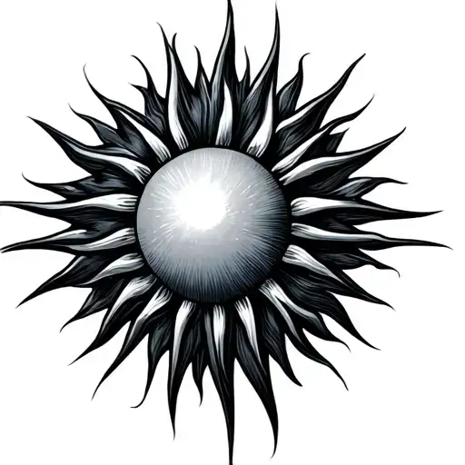 Sun In Negative Color Shoulder