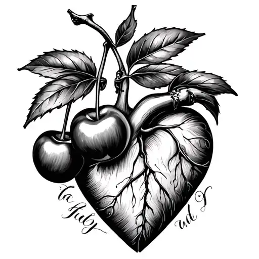 Cherry And Heart Organ With Script