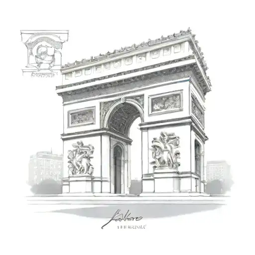 Arc De Triomphe Made Only Black