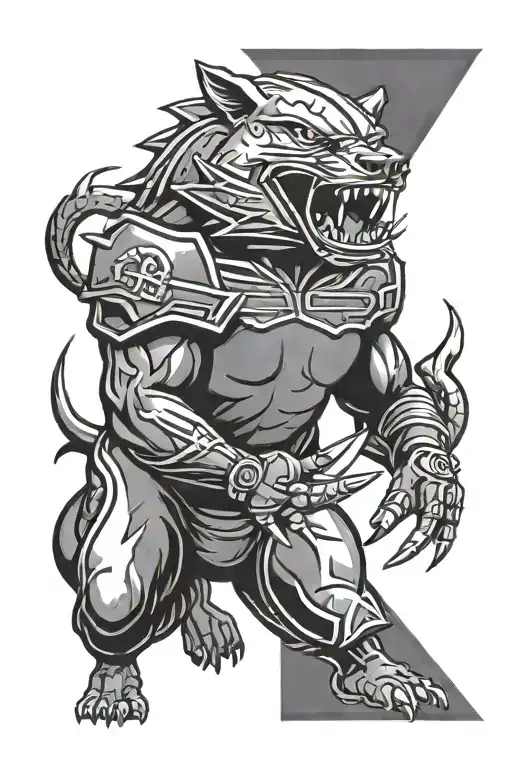 Christian Sleeve Tattoo Featuring Arkansas Razorbacks Logo