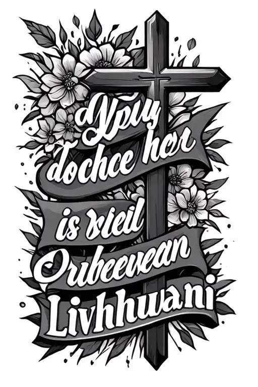 Bible Verse With Cross And Livhuwani Written