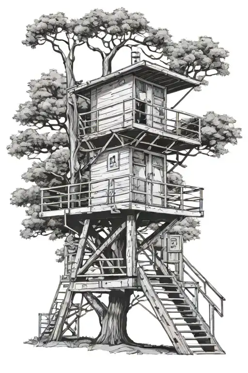 Los Angeles Lifeguard Tower In A Large Tree In Colorado
