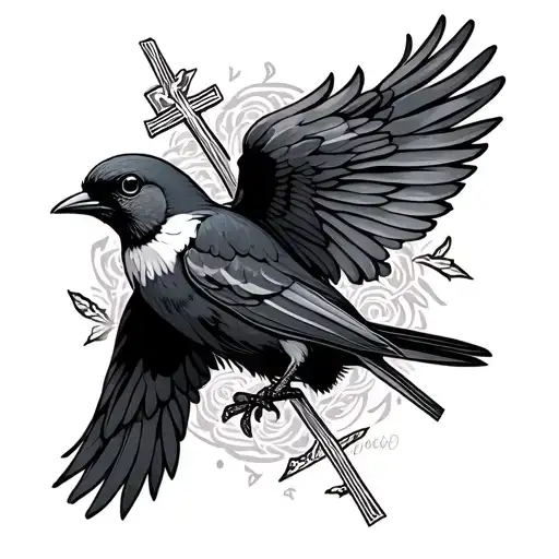 Bird With A Cross Intertwined
