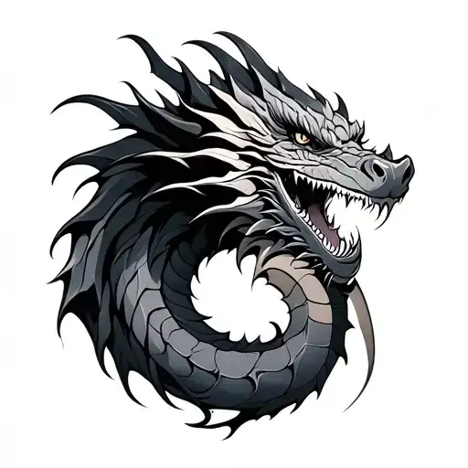 Dragon Inside Ear Tattoo