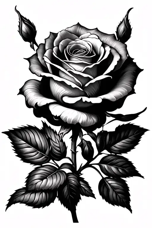 Single Stem Rose No Pedals