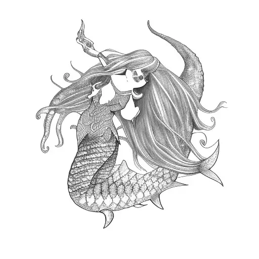 Scary Mermaid Full Body