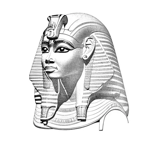Egyptian Female Pharaoh And Pyramids