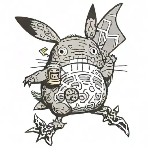 Totoro Killing Pikachu Pokemon