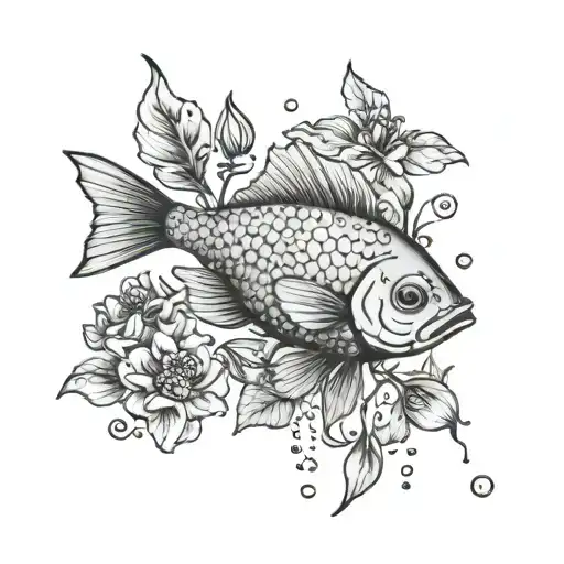 Fish And Remember Me Nots Tiny Tattoos Inspired