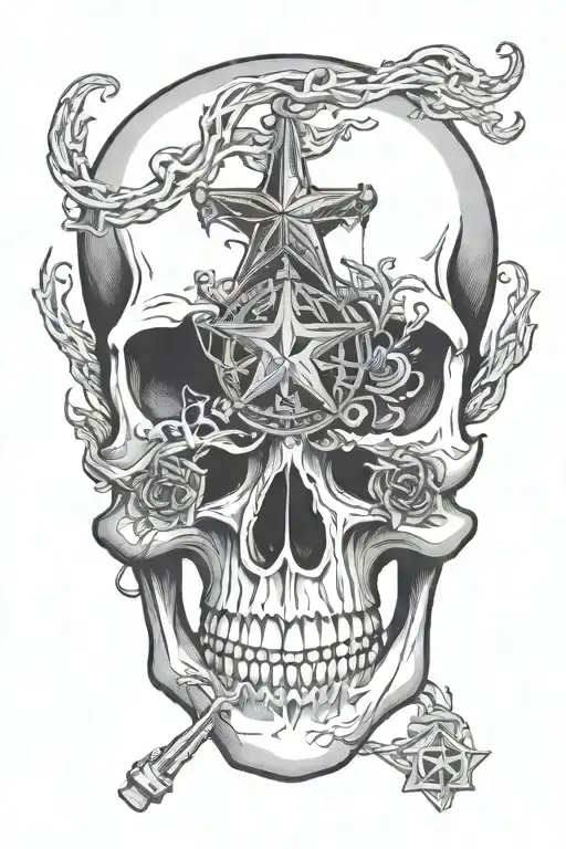 Skull With State Of Texas Silhouette