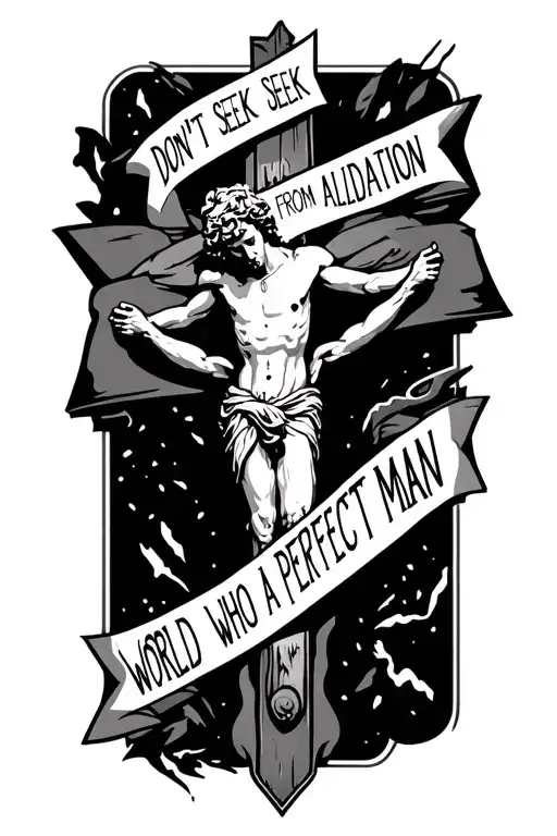 Cool Font Saying Don't Seek Validation From A World Who Crucified A Perfect Man