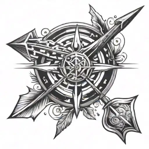 Left Arm Arrow Pointing North