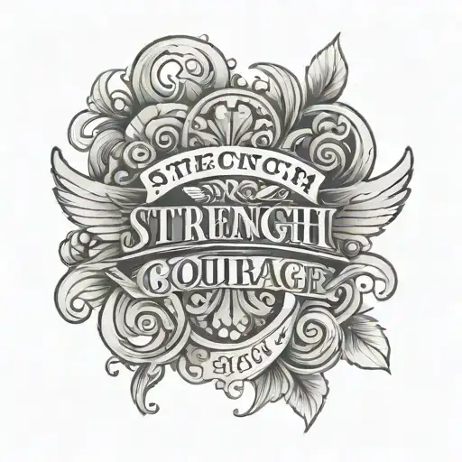 The Word Strength Courage