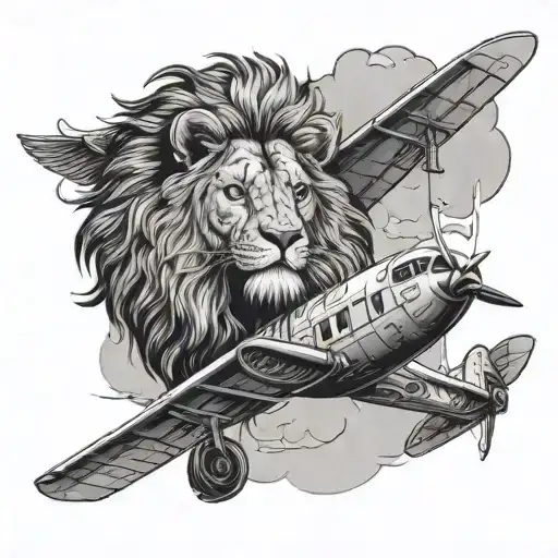 Plane With A Lion