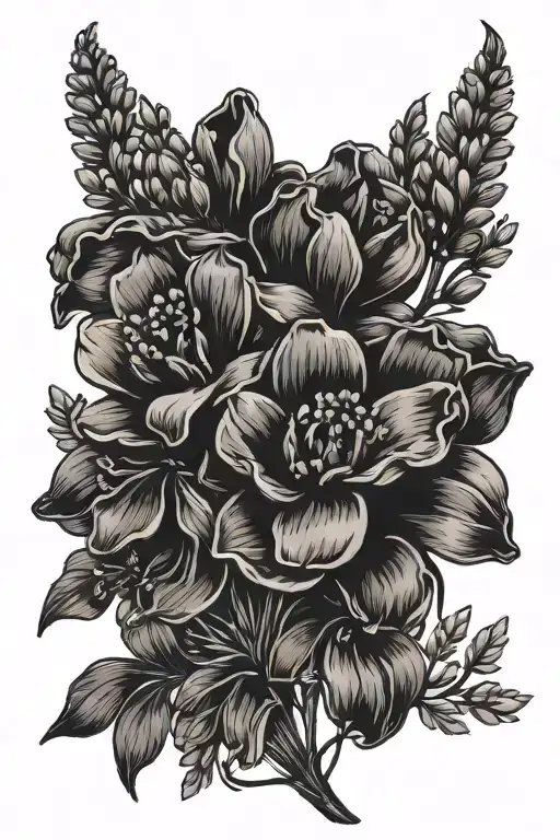 Long Bluebonnet Rustic Tangled Flower Western Bouquet