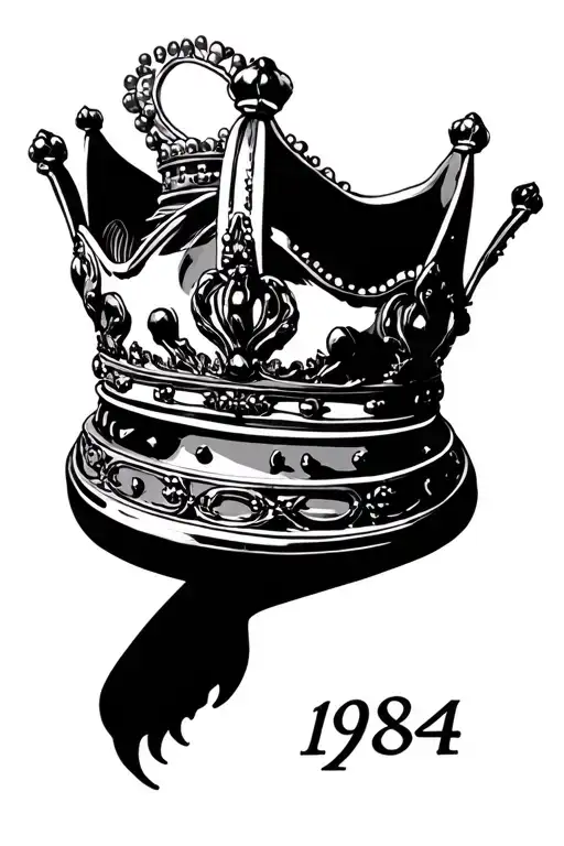 Queen Crown With 1984 Year