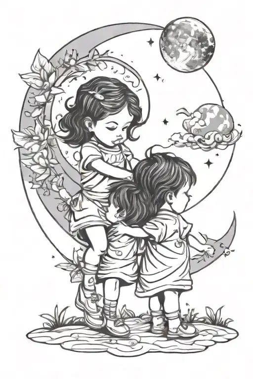 Twin Daughter Moon And Back Minimal