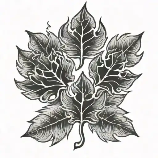 A Leaf Made Of 5 Dog Paw Prints