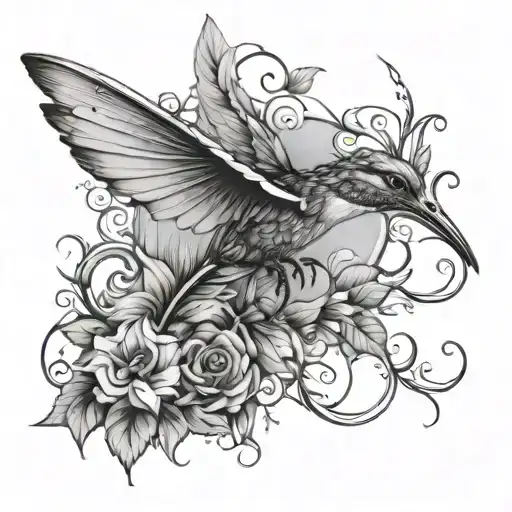 Humming Bird Dragon Fly And Cross