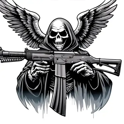 Grim Reaper With An Ak-47