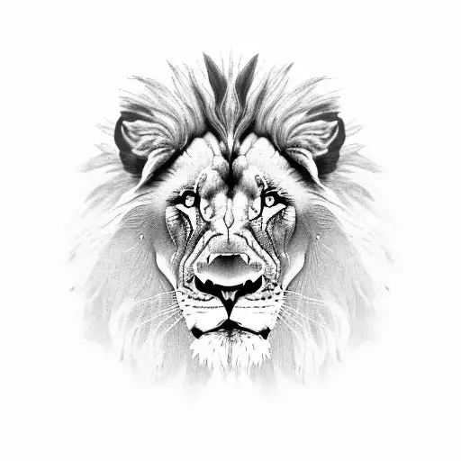 Lion In Athe Desert Realistic