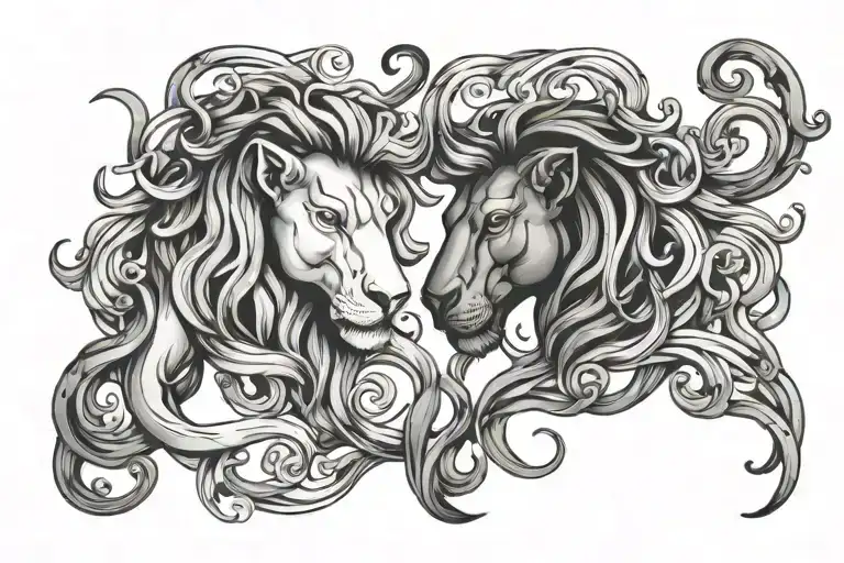 Gemini And Leo Zodiac Sign Intertwined