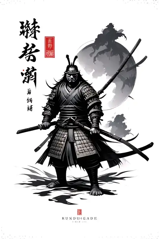 Samurai Representing 7 Virtues Of Bushido Code