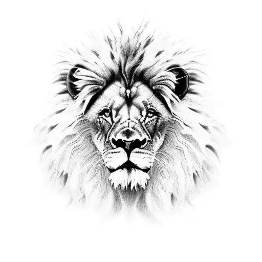 Lion In The Desert Realistic