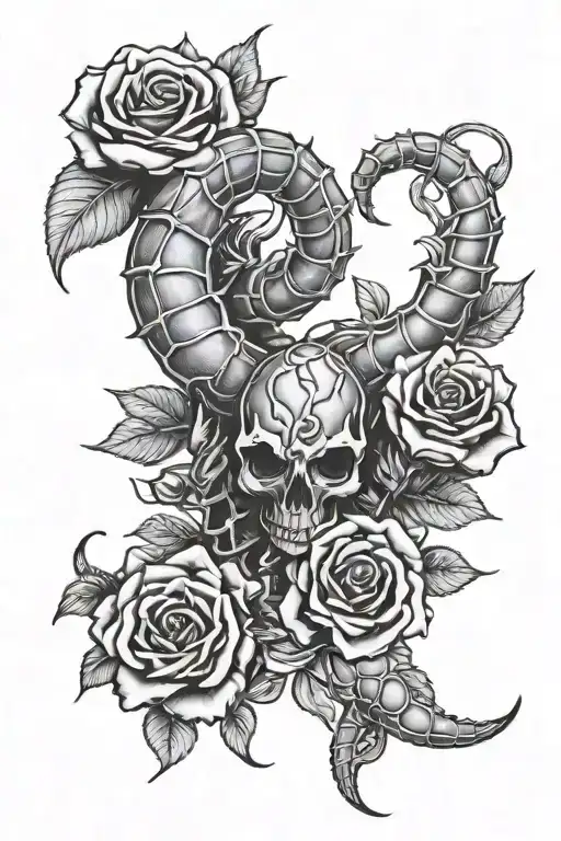 Scorpio With Roses
