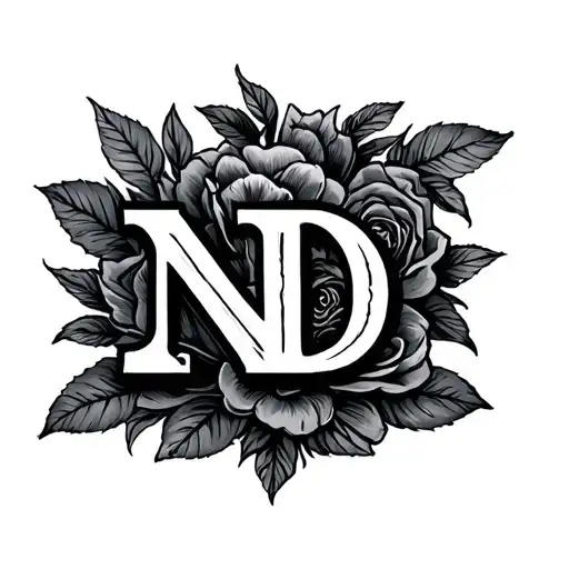 Initials N D Love You More
