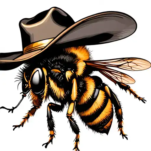 Bee With Cowboy Hat