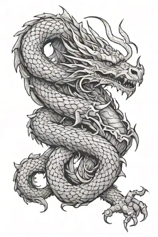 Dragon Wrapping Around Forearm Tattoo