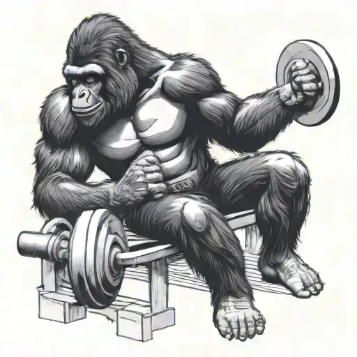 Gorilla Bench Pressing