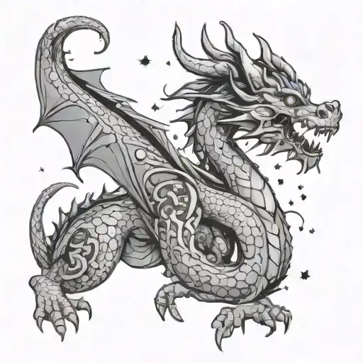 The Dragon With The Constellation Of The Zodiac Sign Libra