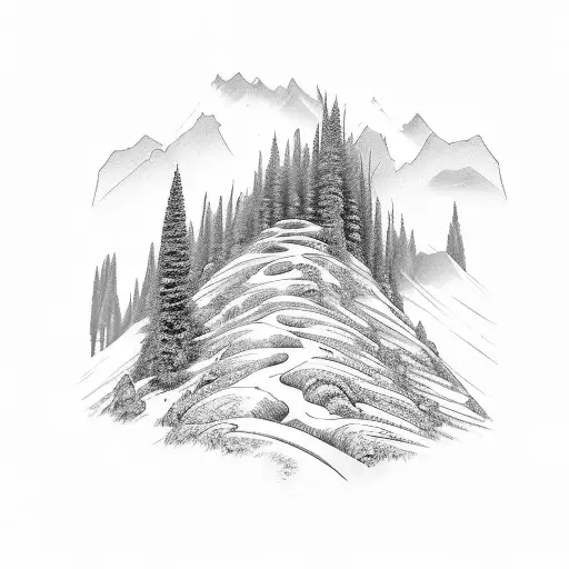 A Dynamic Downhill Mountain Biking Scene With Intricate Details Of The Trail And Bike