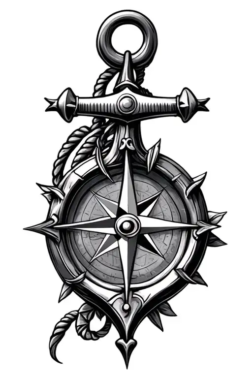 Compass Rose Anchor