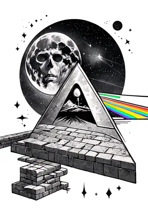 Pink Floyd Dark Side Of The Moon And Bricks And Prism