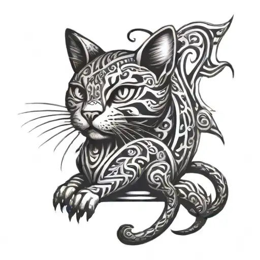 Tribal Snake Cat Car