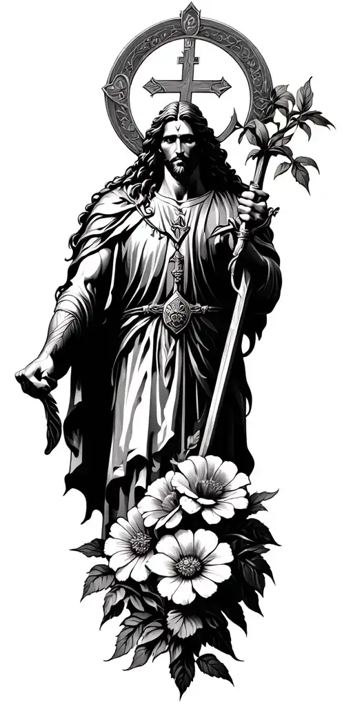 Warrior For Christ Filled With Flowers