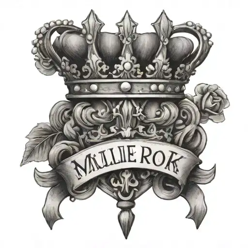 Millie Rokk Name With A Crown That Has A Diamond In The Middle