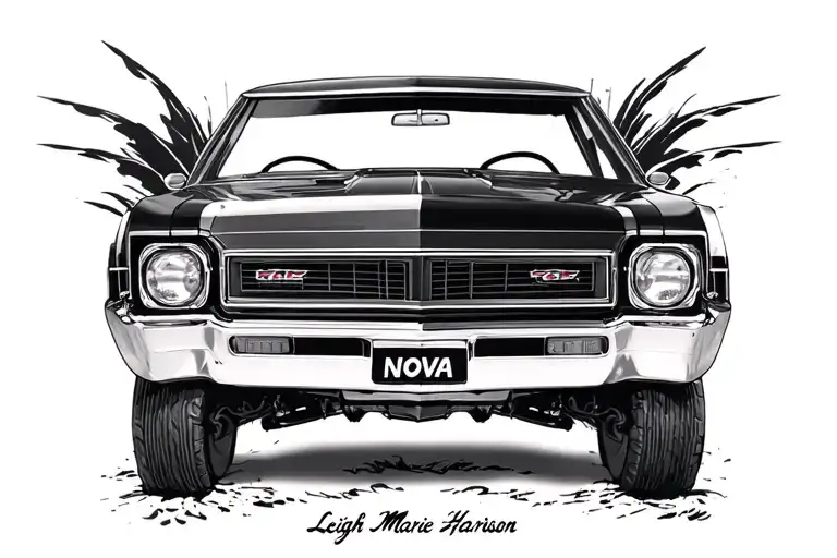 1971 Nova Car With The Name Nova Leigh Marie Harrison Incorporated