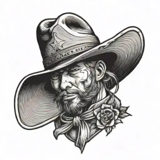 Number 44 With A Cowboy Hat On Top